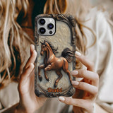 Love Horse - Personalized Horse Full Print Phone Case