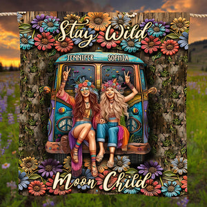 Stay Wild Moon Child - Personalized Hippie Blanket