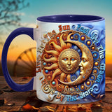 Live By The Sun Feel By The Moon Move By The Stars - Personalized Hippie Accent Mug