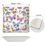 Bestie Floral Butterflies - Personalized Bestie Fully Printed Jewelry Dish