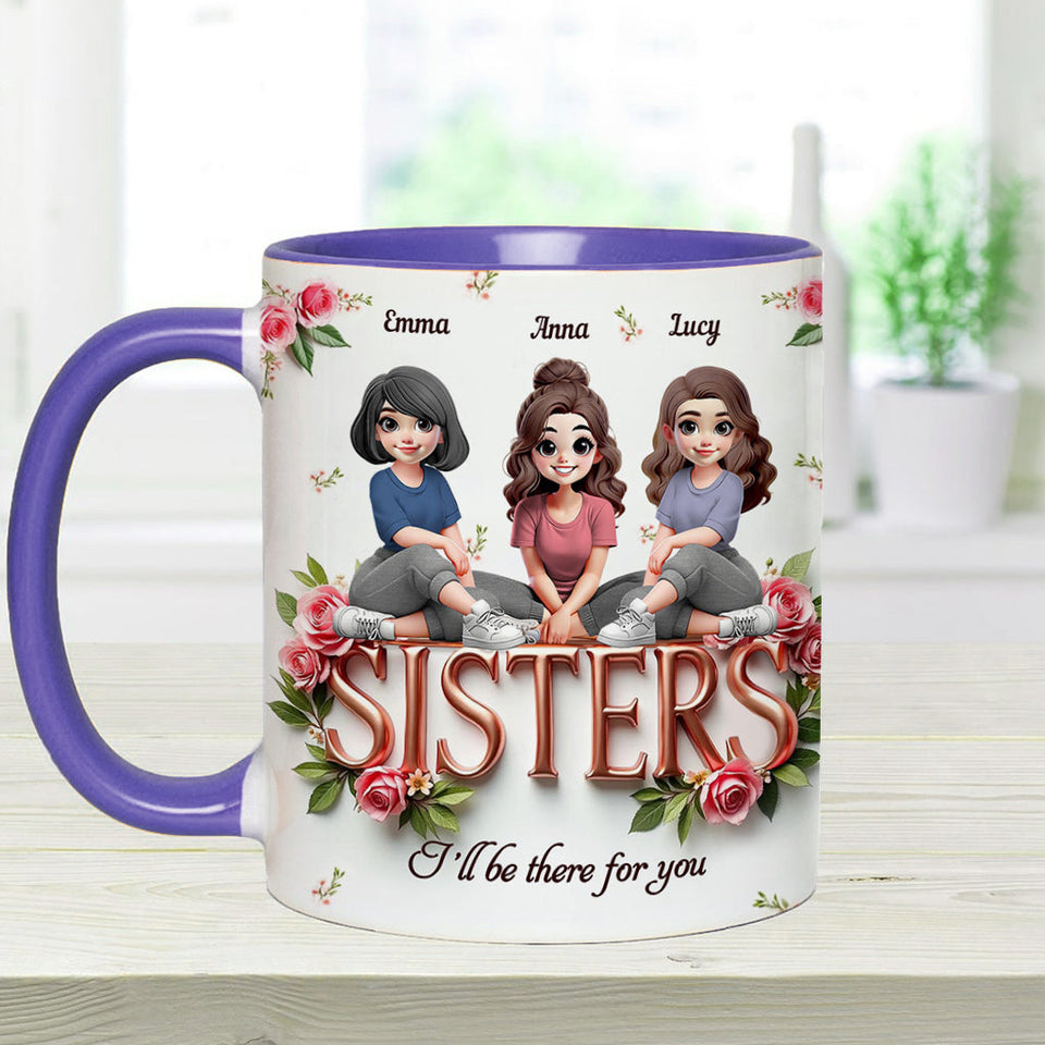 Sisters - Personalized Bestie Accent Mug