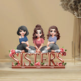 Sisters - Personalized Bestie Custom Shaped Acrylic Plaque