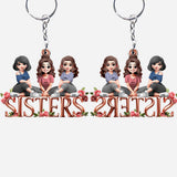 Sisters - Personalized Bestie Custom Shaped Keychain