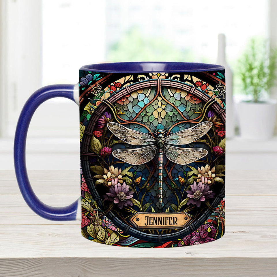 Beautiful Dragonfly - Personalized Gardening Accent Mug