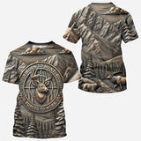 Born To Hunt Forced To Work - Personalized Hunting All Over Shirt