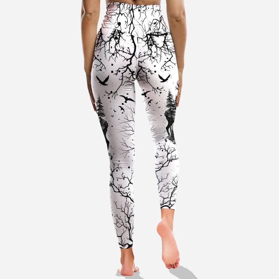 Country Style Black White - Personalized Hunting Hoodie and Leggings