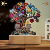 You And Me We Got This - Personalized Couple Shaped Plaque Light Base