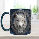 Strong Wolf - Personalized Wolf Accent Mug