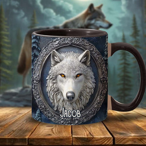 Strong Wolf - Personalized Wolf Accent Mug