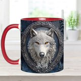 Strong Wolf - Personalized Wolf Accent Mug
