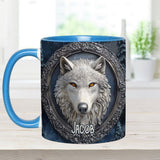 Strong Wolf - Personalized Wolf Accent Mug