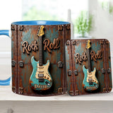 Rock & Roll - Personalized Guitar Accent Mug