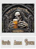 Let's Have A Beer - Personalized Beer Cut Metal Sign