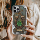 Lucky Horseshoe Shamrock - Personalized Horse Full Print Phone Case