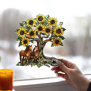 You & Me - Personalized Horse Window Hanging Suncatcher Ornament