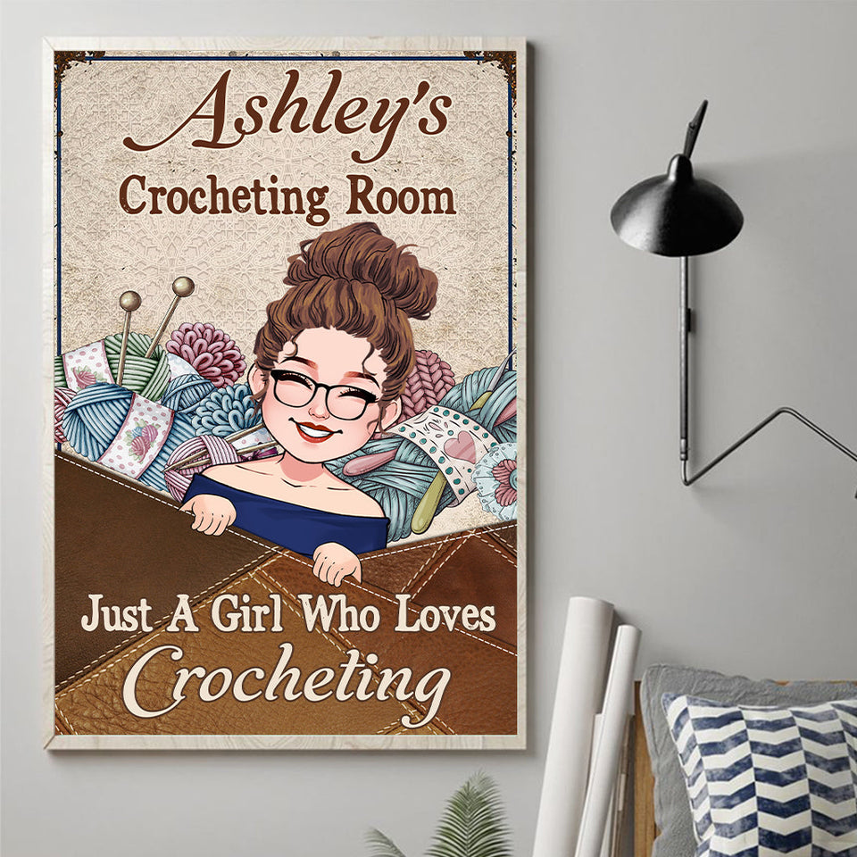 My Knitting Room - Personalized Knitting Canvas And Poster