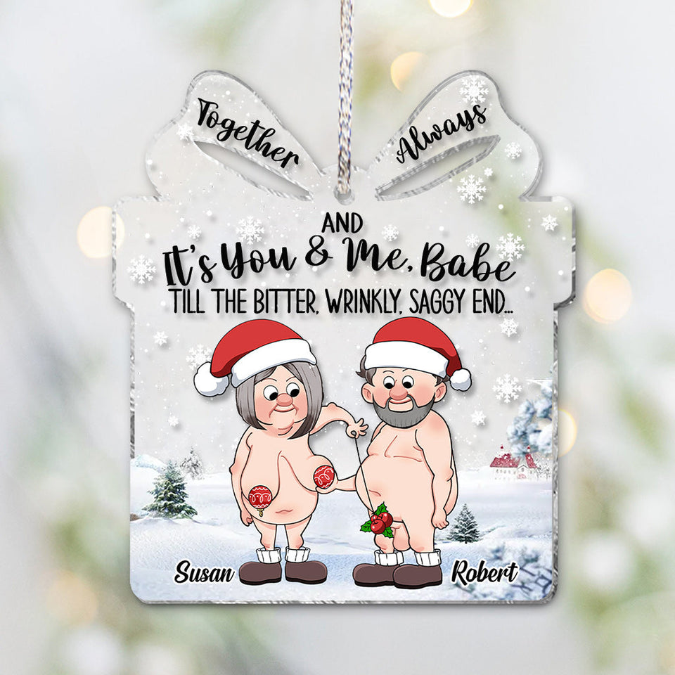 Together And Always - Personalized Husband And Wife Transparent Ornament