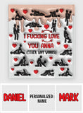 My Favorite Thing To Do Is You - Personalized Couple Blanket
