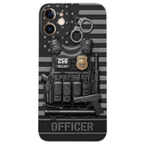 Serve And Protect - Personalized Police Officer Leather Phone Case
