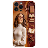 Custom Any Photo Love Books - Personalized Book 3D Embossed Leather Phone Case