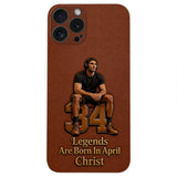 Happy Birthday Legends - Personalized Birthday 3D Embossed Leather Phone Case