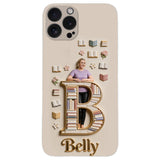 Book Lovers Gift - Personalized Book 3D Embossed Leather Phone Case