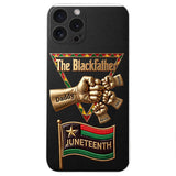 The Blackfather - Personalized Father 3D Embossed Leather Phone Case