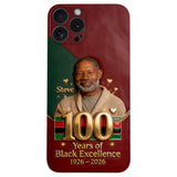 100 Years Of Black Excellence - Personalized African American Leather Phone Case