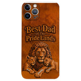Papa Lion - Personalized Father 3D Embossed Leather Phone Case