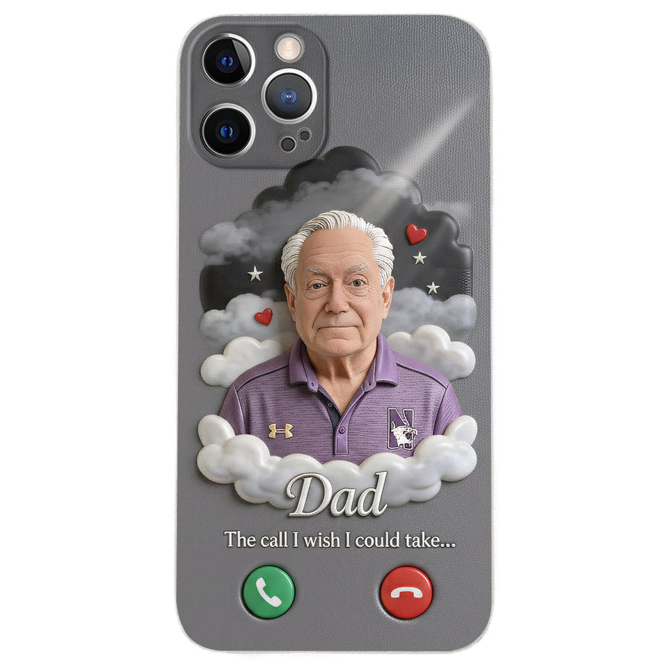 L'appel que j'aurais aimé pouvoir prendre... - Étui de téléphone commémoratif personnalisé en cuir