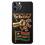 The Blackfather - Personalized Father 3D Embossed Leather Phone Case