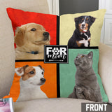 Dog Mom/ Cat Mom/ Fur Dad.... - Gift for dog lovers, cat lover - Personalized Throw Pillow
