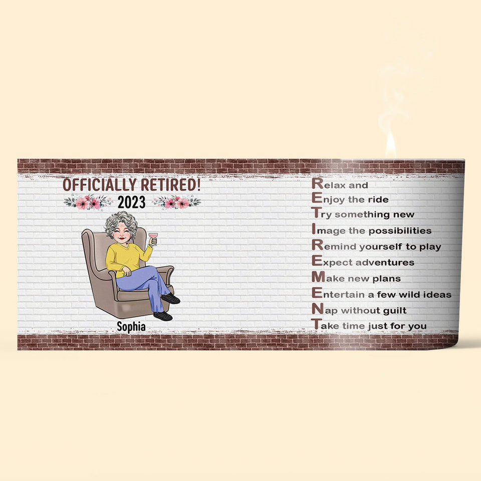 Relax And Enjoy The Ride - Personalized Retired Candle With Wooden Lid