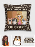 Like Mother Father Like Daughter Son Cats Dogs Pet Lover - Personalized Cat Throw Pillow