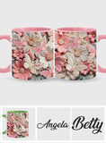 Butterfies And Flowers - Personalized Butterfly Accent Mug