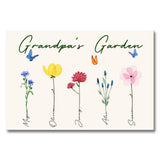 Grandma's Garden - Gift for grandma, grandpa, mom, dad - Personalized Canvas And Poster