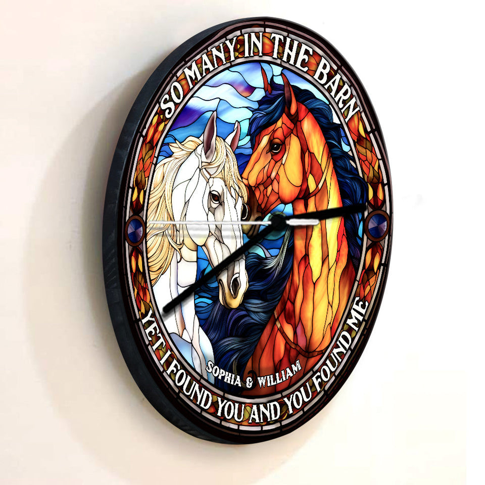 So Many In The Barn - Horse gift for husband, wife, boyfriend, girlfriend - Personalized Wall Clock
