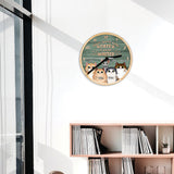 Time Spent With Cats Is Never Wasted - Personalized Cat Wall Clock
