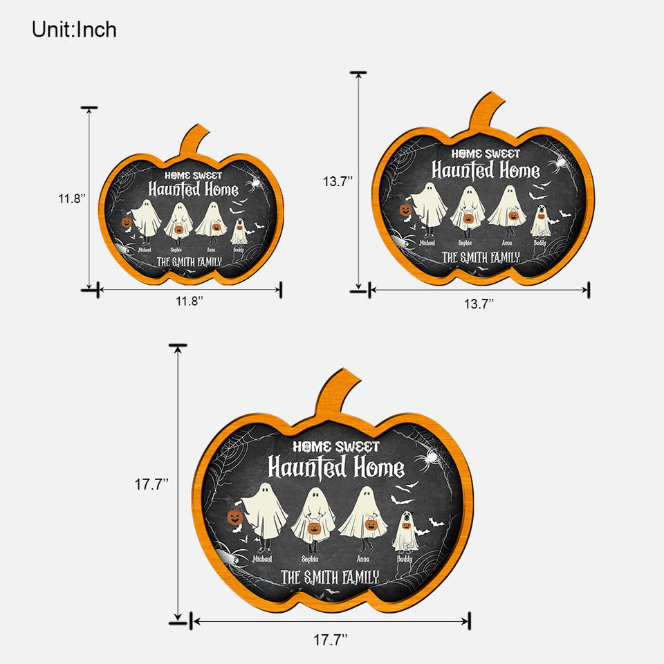 Home Sweet Haunted Home - Personalized Family Wood Sign