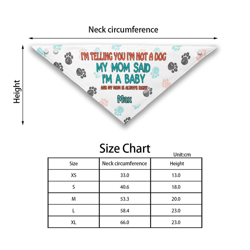 I'm Telling You - Personalized Dog Pet Bandana