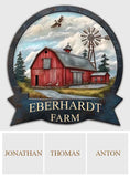 Farm House Decoration - Personalized Farmer Cut Metal Sign