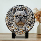 Forever In Our Heart - Personalized Dog Round Shaped Stone