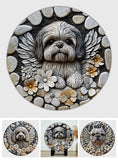 Forever In Our Heart - Personalized Dog Round Shaped Stone