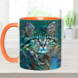 Beautiful Cat - Personalized Cat Accent Mug