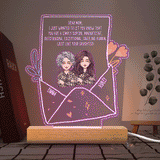 Dear Mom - Personalized Mother's Day Mother Shaped Plaque Light Base