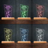 Officially World's Greatest Mom Ever - Gift for mom, grandpa, husband, wife, grandma, dad - Personalized Shaped Plaque Light Base