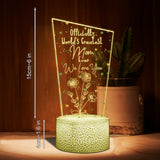 Officially World's Greatest Mom Ever - Gift for mom, grandpa, husband, wife, grandma, dad - Personalized Shaped Plaque Light Base