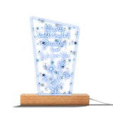 Officially World's Greatest Mom Ever - Gift for mom, grandpa, husband, wife, grandma, dad - Personalized Shaped Plaque Light Base