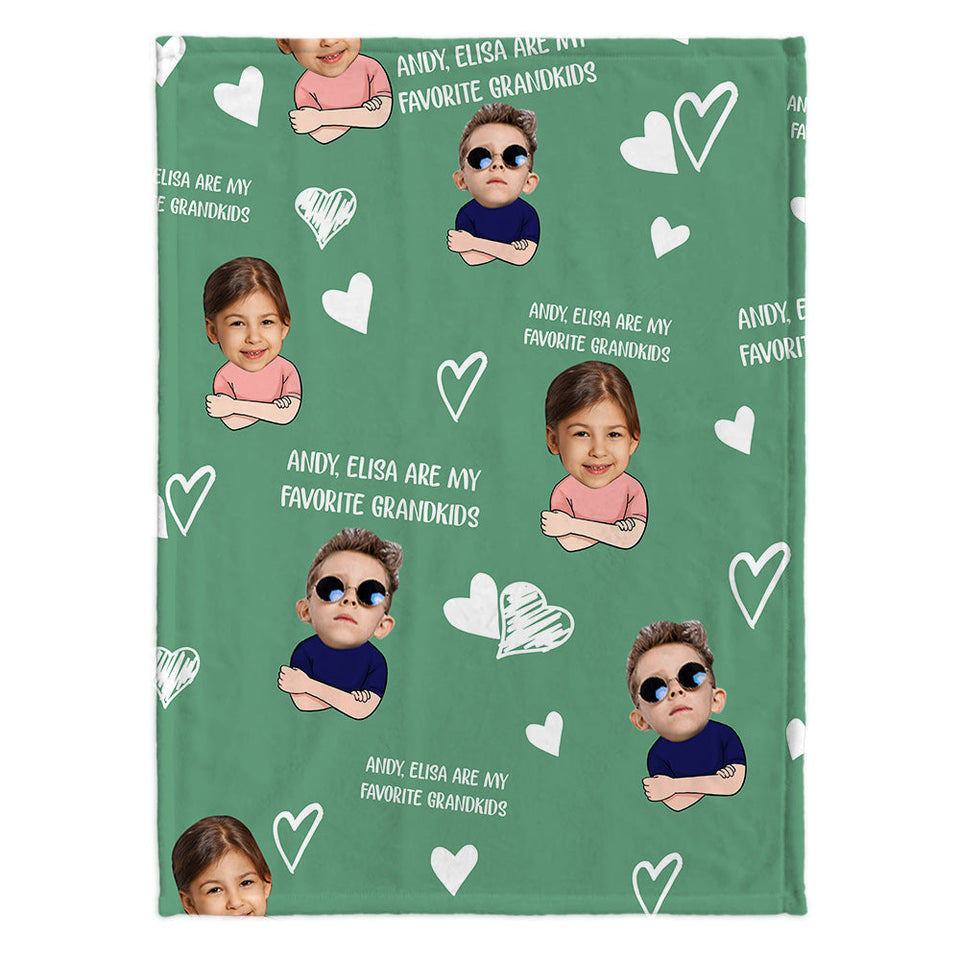 My Favorite GrandKid - Gift for grandma, grandpa - Personalized Blanket