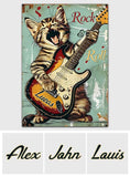 Rock & Roll - Personalized Guitar Rectangle Metal Sign